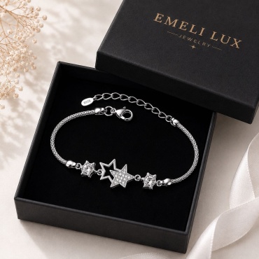 Emeli lux u99 длина 22 см, вес 1 г сплав покрытый серебром 925, плетение венецианское
