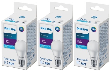 Philips 11W E27, светодиодная, холодный белый