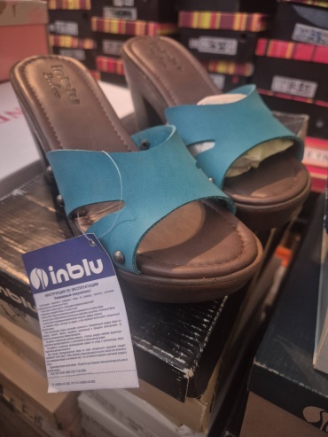 Сабо inblu бирюзовый