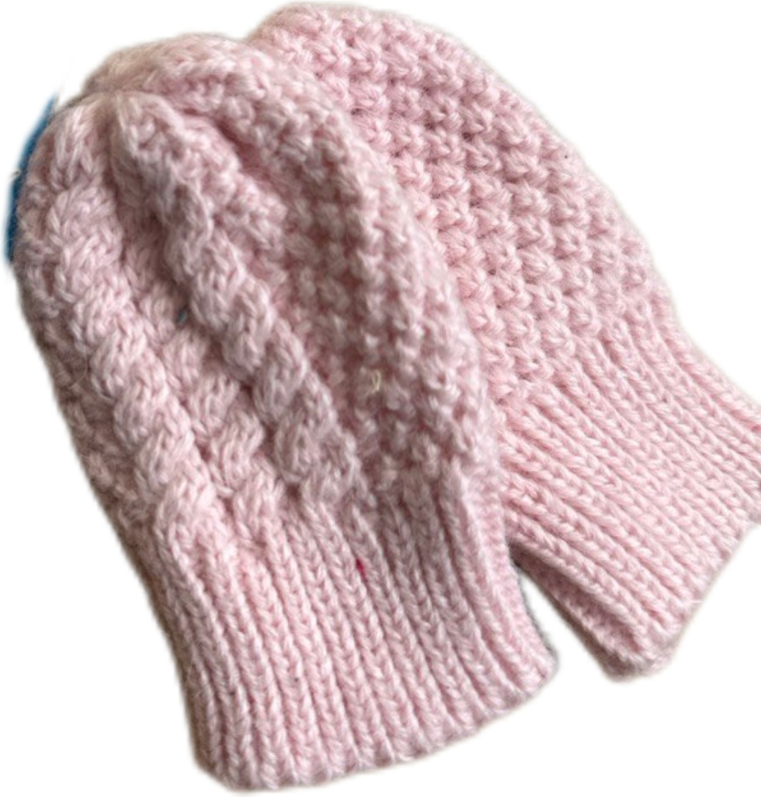 Варежки Журавлик Newborn розовый 10