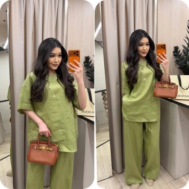 Костюм повседневный LUX MODA зеленый, оливковый