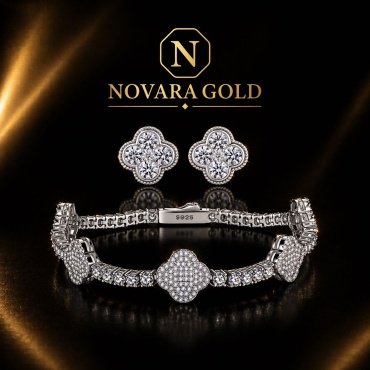 Novara Gold NG tennis vanclif вес 21 г серебро, муассанит