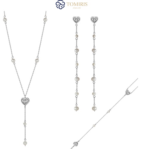 TOMIRIS Jewellery T20251 вес 15 г серебро, жемчуг