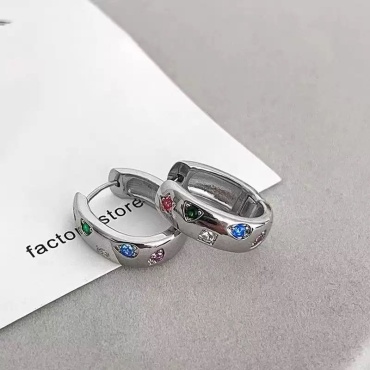 Серьги ASPRO ювелирный сплав, циркон