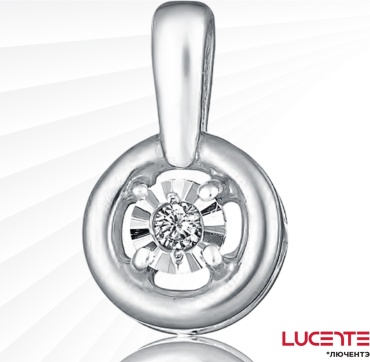 Подвеска Lucente Бриллианты Якутии PEN-LU-585-22237603 вес 0.475 г золото, бриллиант