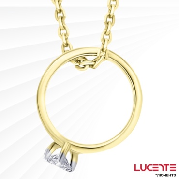 Подвеска Lucente Бриллианты Якутии Л3138301 вес 0.24 г золото, бриллиант