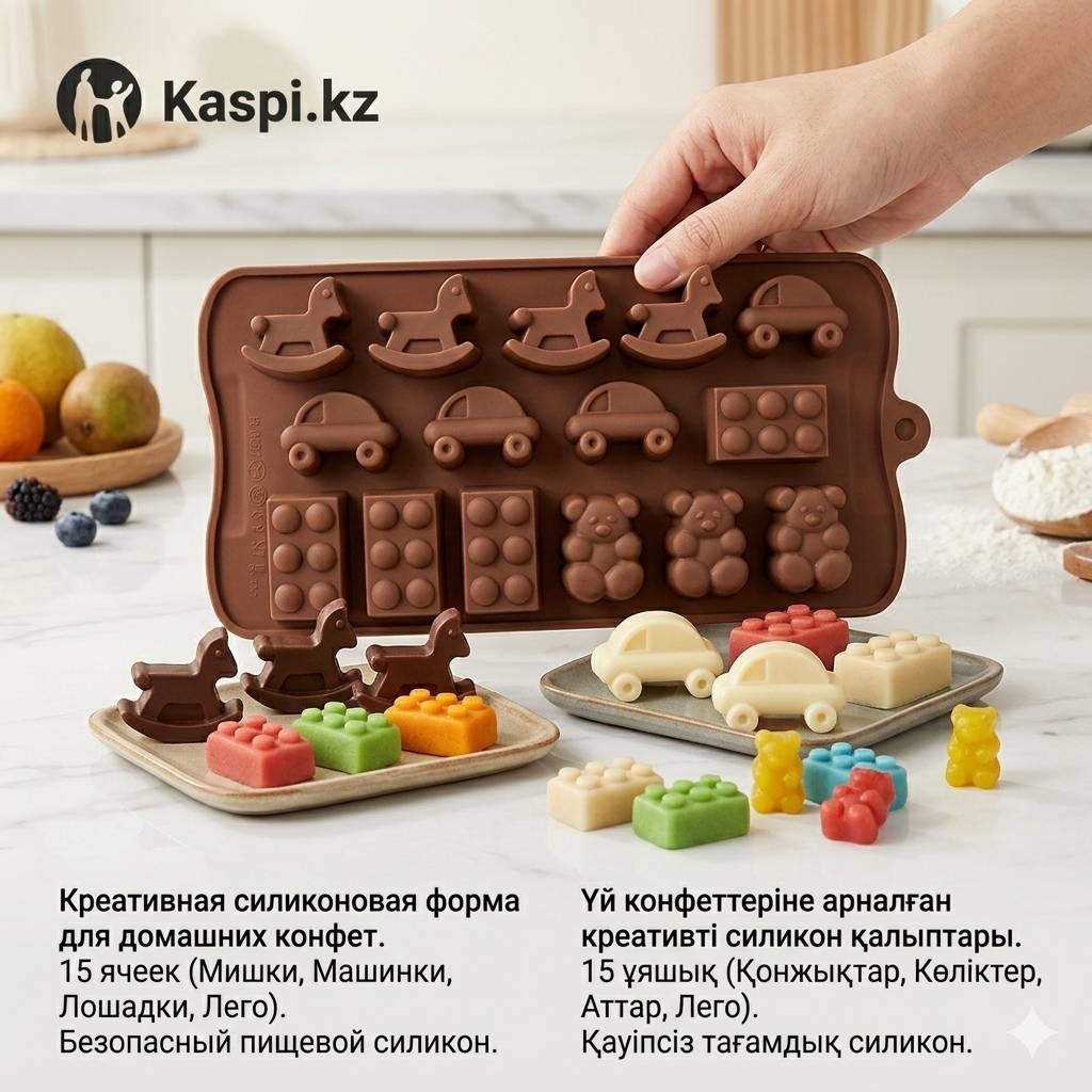 Amal Home для льда, для десерта, для конфет, для шоколада Мишки, Лего, Машинки, силикон