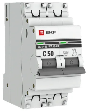 EKF автоматический выключатель 2P 50 A, 4.5 кА, 230 В