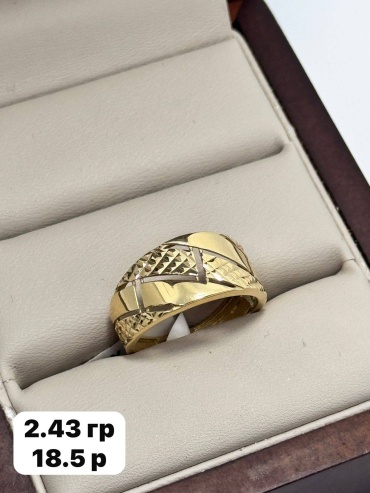DARI GOLD 28827 размер 18.5 вес 2.43 г золото, без вставок