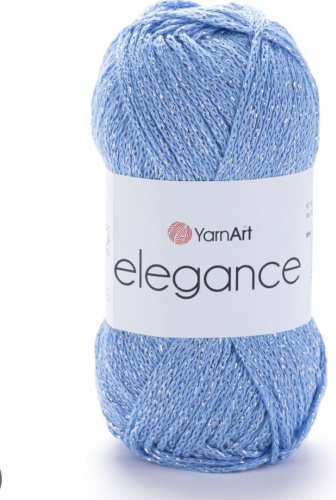 Моток YarnArt Элеганс Elegance хлопок с люрексом 107 голубой 130 м 50 г