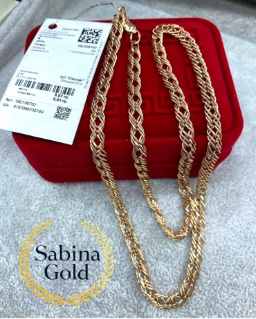 Sabina Gold SEP-SBN-N-276 длина 55 см, вес 9.73 г золото, плетение тройной ромб