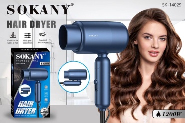 SOKANY Складной фен для волос компактный фен синий