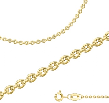 MIUZ Diamonds C01-NC15-053-04545 длина 45 см, вес 3.38 г золото, плетение якорное