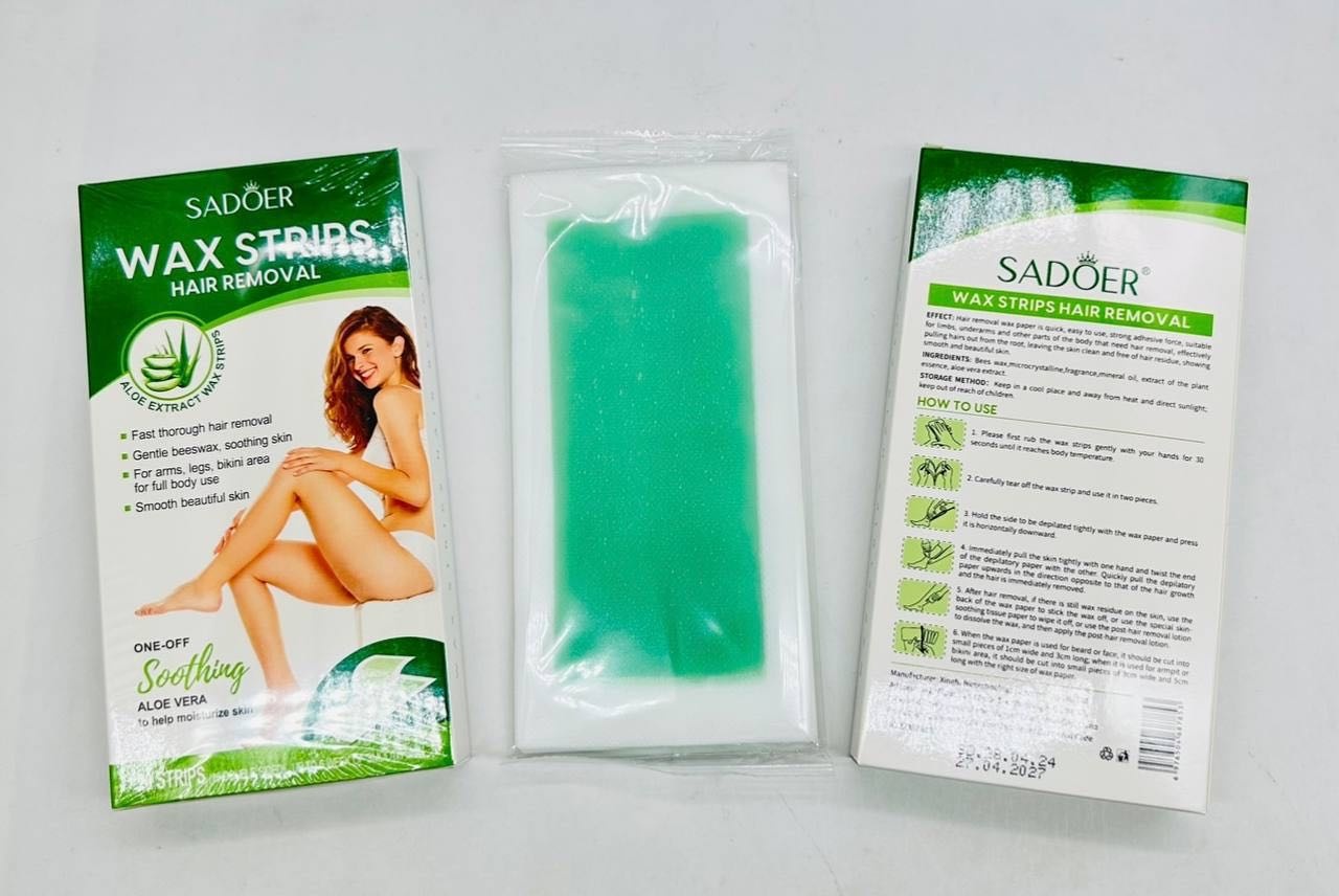 Воск пленочный Wax Strips aloe плотность средняя в полосках 20 г