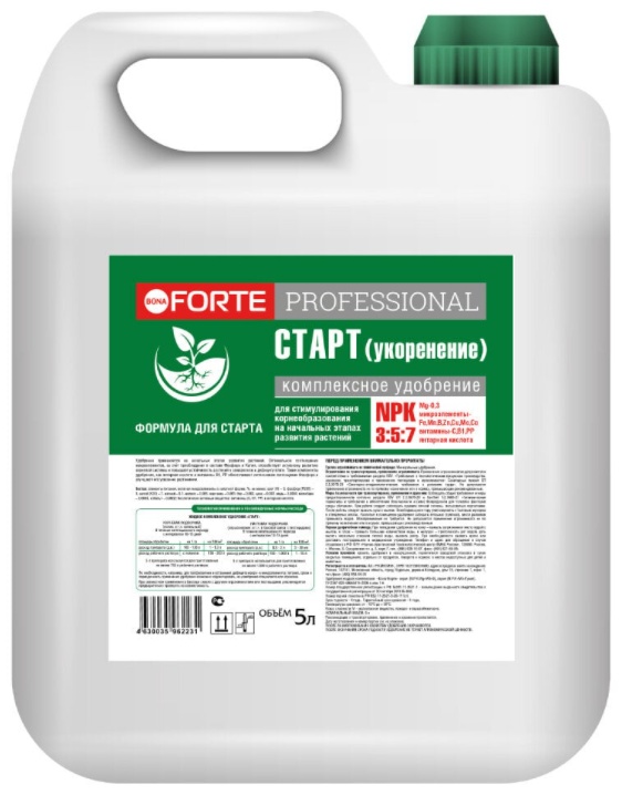 Удобрение Professional жидкое СТАРТ (корнеобразование) (канистра) 5л BONA FORTE