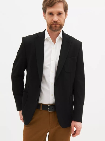 Пиджак однобортный черный