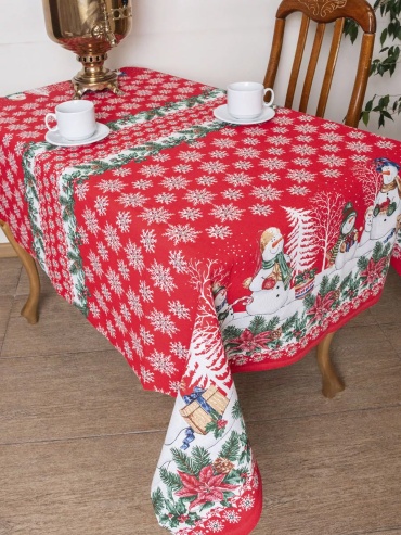 Скатерть Мой дом 150x150 см, рогожка, 1 шт