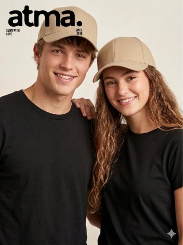 Кепка ATMA brand размер универсальный, бежевый