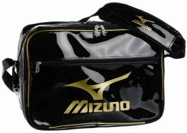 Сумка мессенджер Mizuno лакированная кожа черный