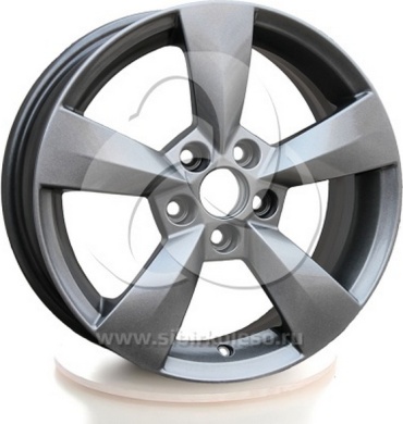 KHOMEN 1504 G-SILVER 57.1 6.5x15/5x100 D57.1 ET43 4 диска черный, серебристый, графит
