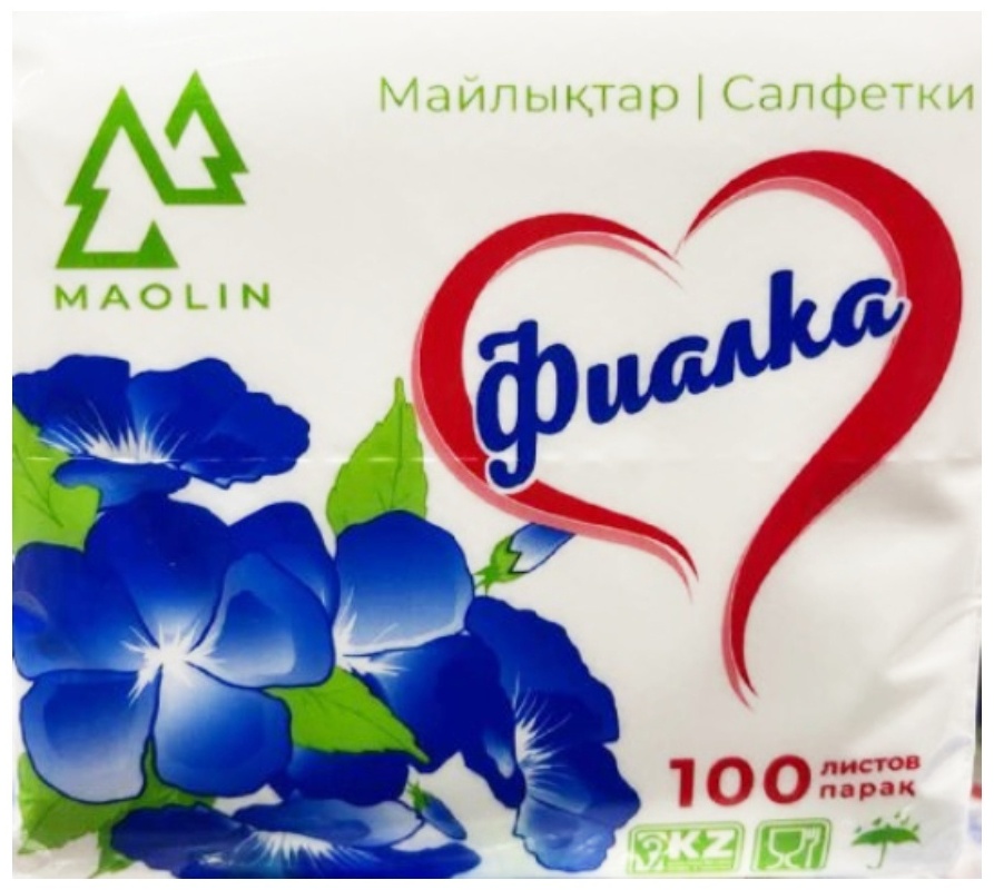 Бумажные салфетки Maolin Фиалка 100 шт