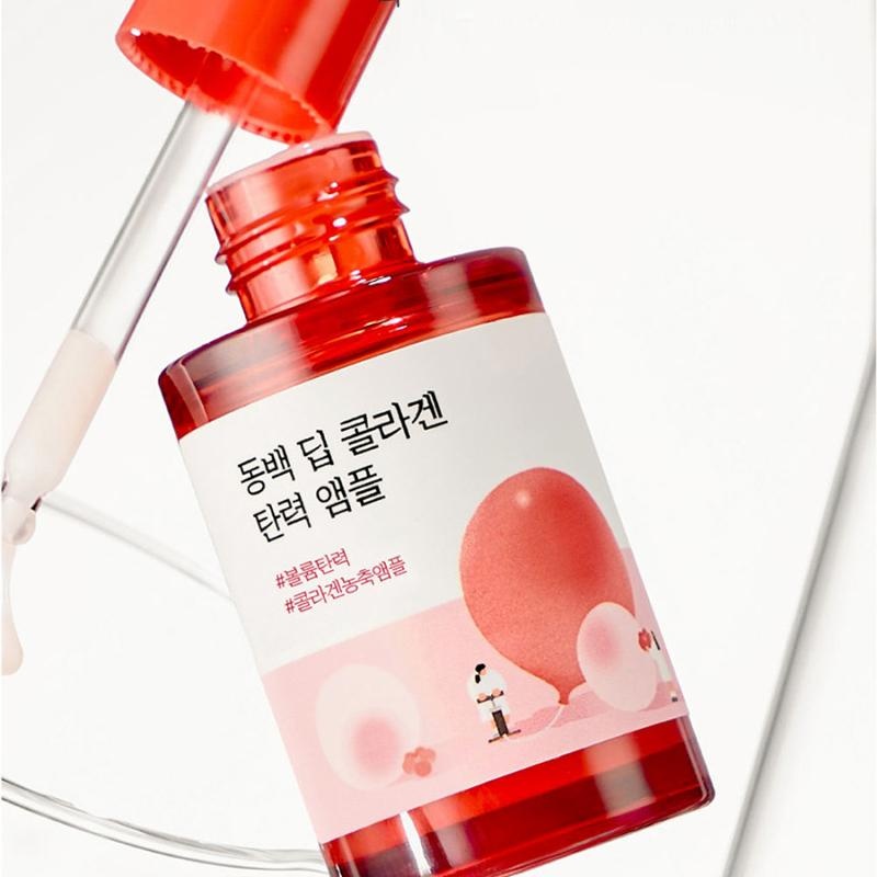 Round Lab сыворотка Camellia Deep Collagen Firming Ampoule 30ml для лица, для зоны декольте 30 мл, фото 2