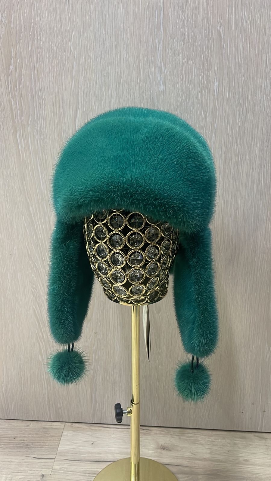 Ушанка SemiFur размер 56, 57, 58, 59, зеленый