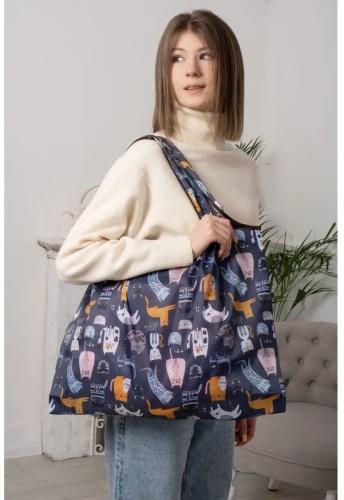 Сумка шоппер FOR YOUR LIFE экокожа голубой
