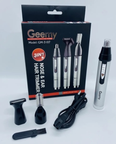 Geemy триммер GM-3107 черный, серебряный