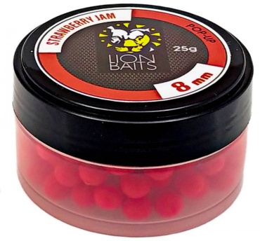 Lion Baits Бойлы Pop-Up 8 мм 25 г LB-002934 клубника 0.025 кг