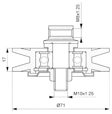 LYNXauto ролик натяжной PB5044
