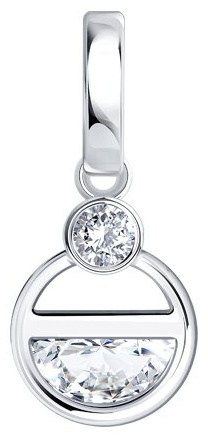 Подвеска Zlato 478СР94033438С1 вес 1.24 г серебро, фианит