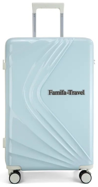 Чемодан FaMiFa 457505132 пластик 96 л голубой