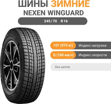 NEXEN Winguard Ice SUV 245/70 R16 107Q без шипов