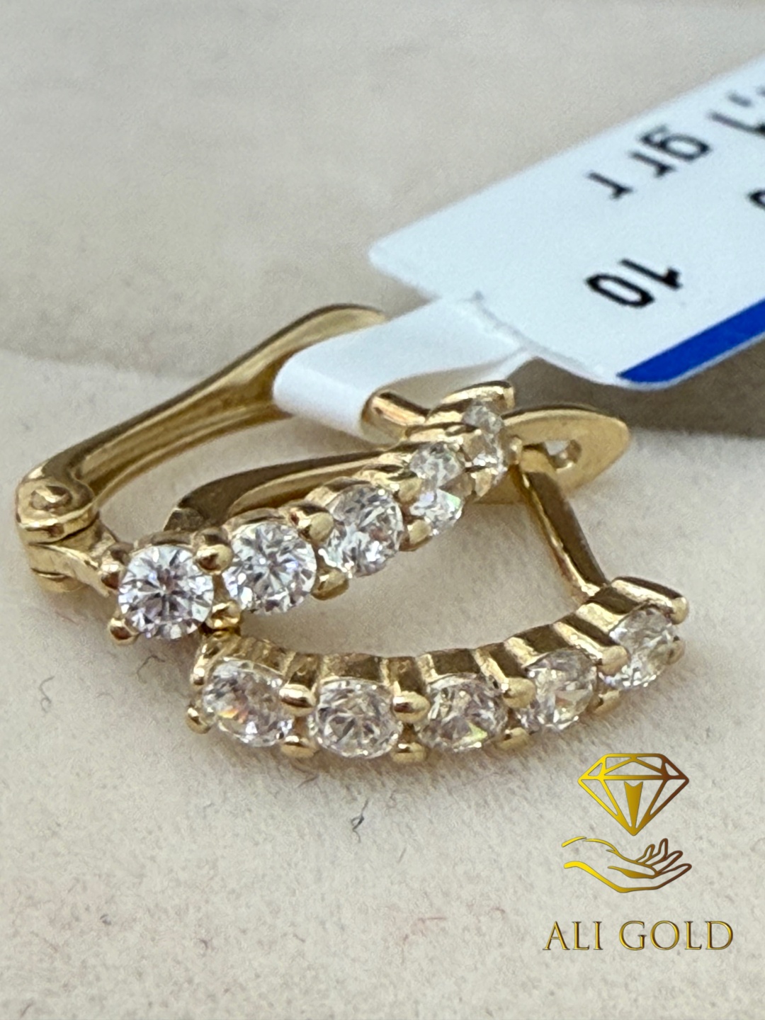 Серьги ALI GOLD Детские вес 1.05 г золото, фианит