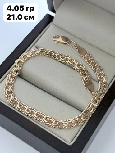 DARI GOLD 54546 длина 21 см, вес 4.05 г золото, плетение нонна