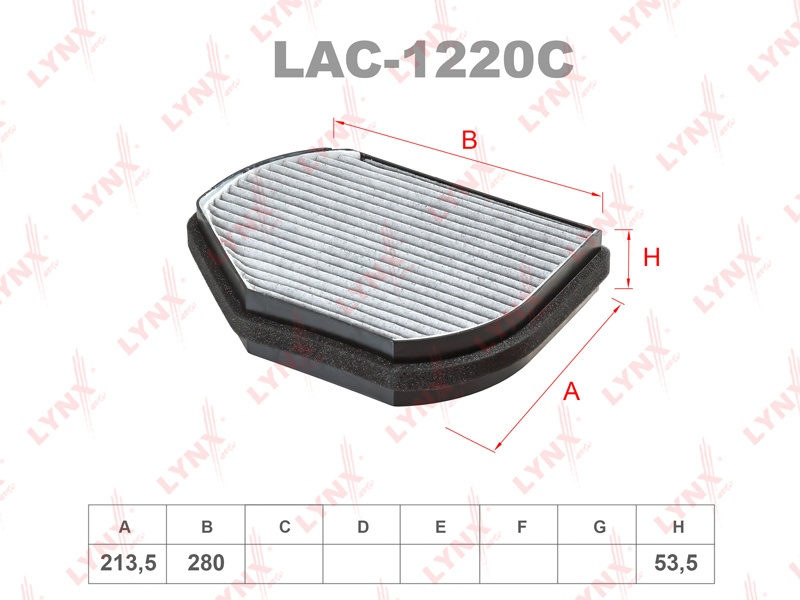 LYNXauto салонный фильтр LAC1220C