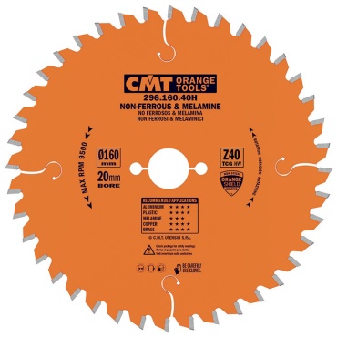Пильный диск по алюминию CMT 296.160.40H, 160x20 мм, 40Т
