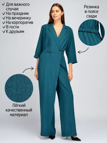 Комбинезон с шортами зеленый
