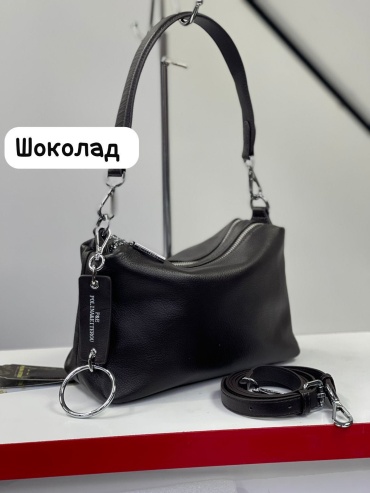 Сумка кросс-боди Polina&Eiterou натуральная кожа коричневый