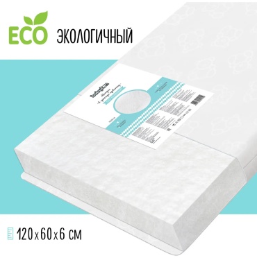 Детский матрас Babyton Comfort 120x60x6 см, беспружинный, микрофайбер
