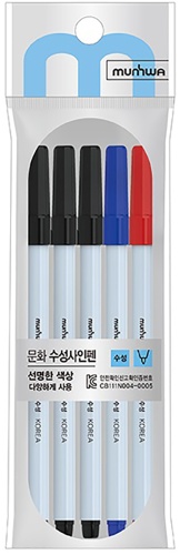 Маркер MunHwa Mercury, 5 шт, 1 мм, мультиколор
