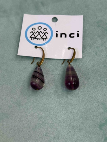 Серьги Inci бижутерный сплав, аметист