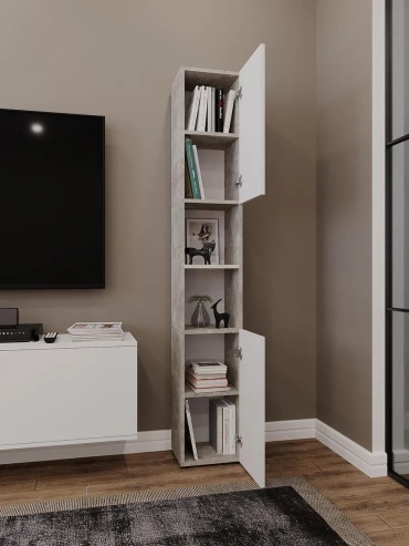Шкаф-пенал LUCCI AD6, 30x180х25 см, белый
