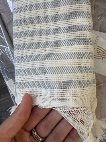 Плед Cotton Art 175х205 см, хлопок, лен, светло - серый