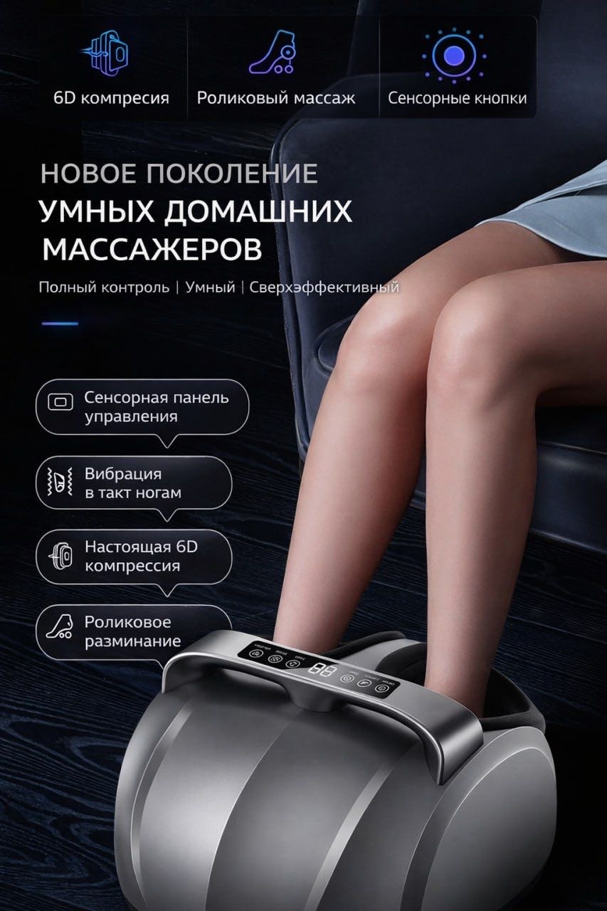 Массажер NOVI Relax Z1 напольный 3D-массаж, вибрационный, воздушно-компрессионный, надавливающий, разминающий