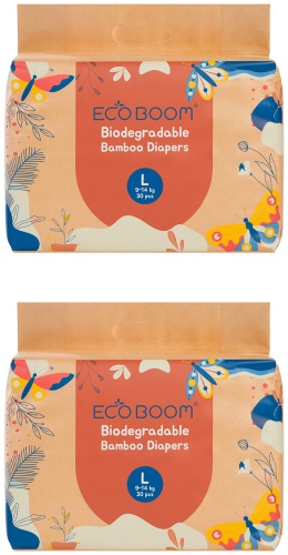 Подгузники ECO BOOM L, 60 шт