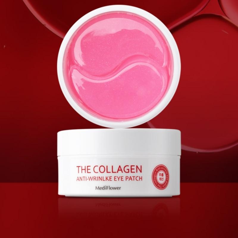 Патчи Medi Flower гидрогелевые The Collagen Anti Wrinkle Eye Patch для повышения упругости 60 шт
