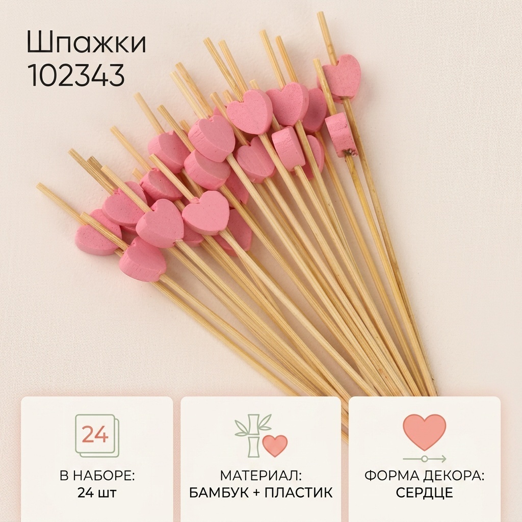 Шпажки 102343 мультиколор 24 шт