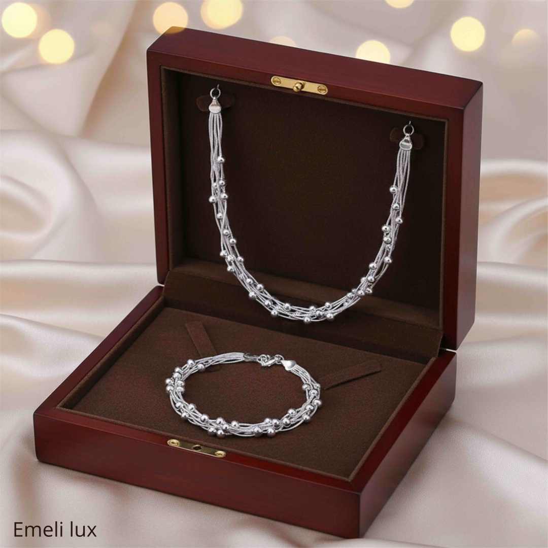 Emeli lux 56890 вес 25 г серебро, без вставок